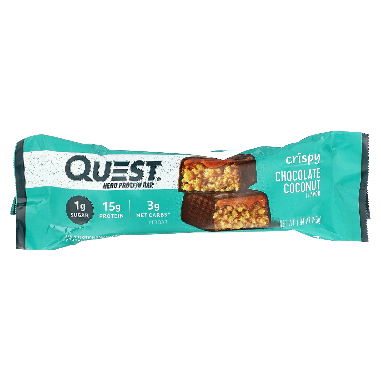 Quest Nutrition Hero Protein Bar Crispy Chocolate Coconut Bars