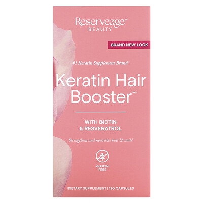 ReserveAge Nutrition Кератиновый усилитель для волос с биотином и ресвератролом, 120 капсул
ReserveAge Nutrition Кератиновый усилитель для волос с биотином и ресвератролом, 120 капсул