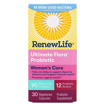 Renew Life Комплексная добавка для женщин, пробиотик Ultimate Flora, 90 млрд живых культур, 30 вегетарианских капсул
Renew Life Комплексная добавка для женщин, пробиотик Ultimate Flora, 90 млрд живых культур, 30 вегетарианских капсул