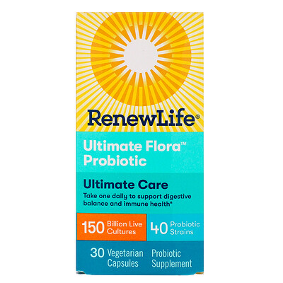 Ultimate Care, Ultimate Flora Probiotic, 150 Billion Live Cultures, 30 Vegetarian Capsules
Ultimate Care, Ultimate Flora Probiotic, 150 Billion Live Cultures, 30 Vegetarian Capsules