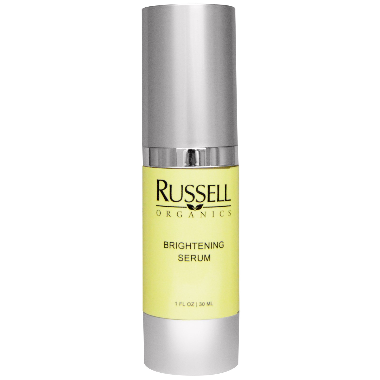 russell organics, brightening serum, 1 fl oz (30 ml)