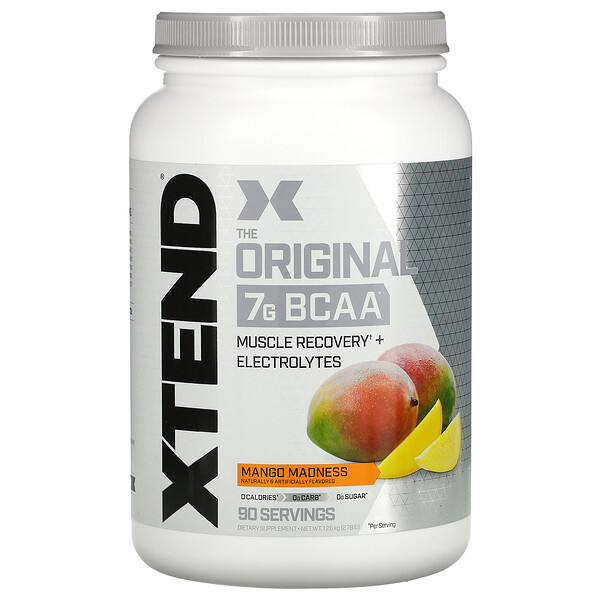 Xtend, The Original, 7 г аминокислот с разветвленной цепью (BCAA), со вкусом манго, 1,26 кг (2,78 фунта)