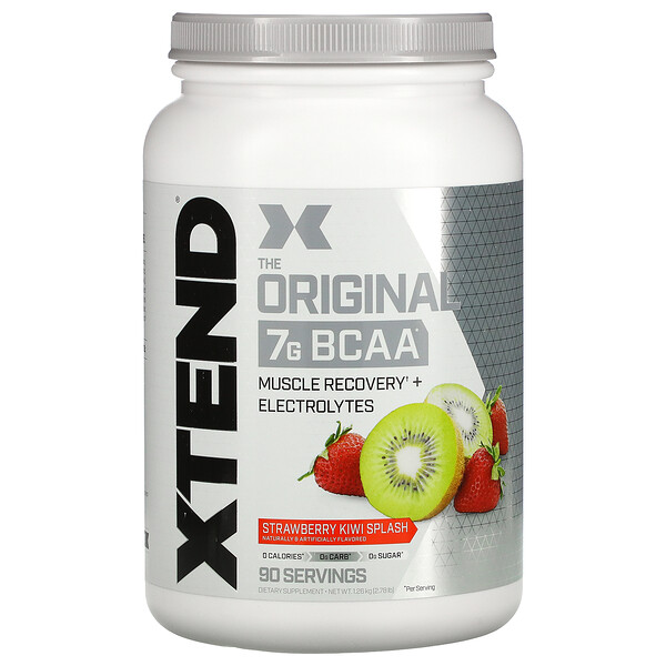 Xtend, The Original, 7 г аминокислот с разветвленной цепью (BCAA), со вкусом клубники и киви, 1,26 кг (2,78 фунта)