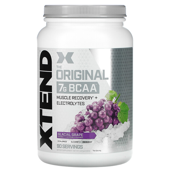 Xtend, The Original, 7 г аминокислот с разветвленной цепью (BCAA), со вкусом винограда, 1,22 кг (2,68 фунта)