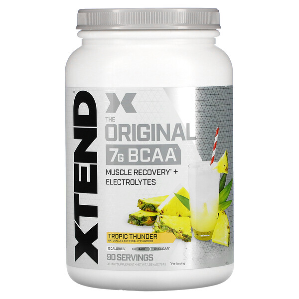 Xtend, The Original, 7 г аминокислот с разветвленной цепью (BCAA), со вкусом тропических фруктов, 1,26 кг (2,78 фунта)