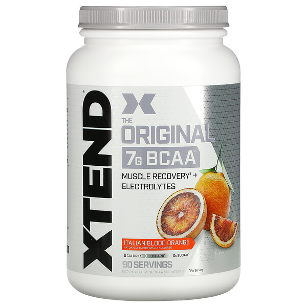 Xtend, The Original, 7 г аминокислот с разветвленными цепями, со вкусом итальянского красного апельсина, 1,31 кг (2,88 фунта)