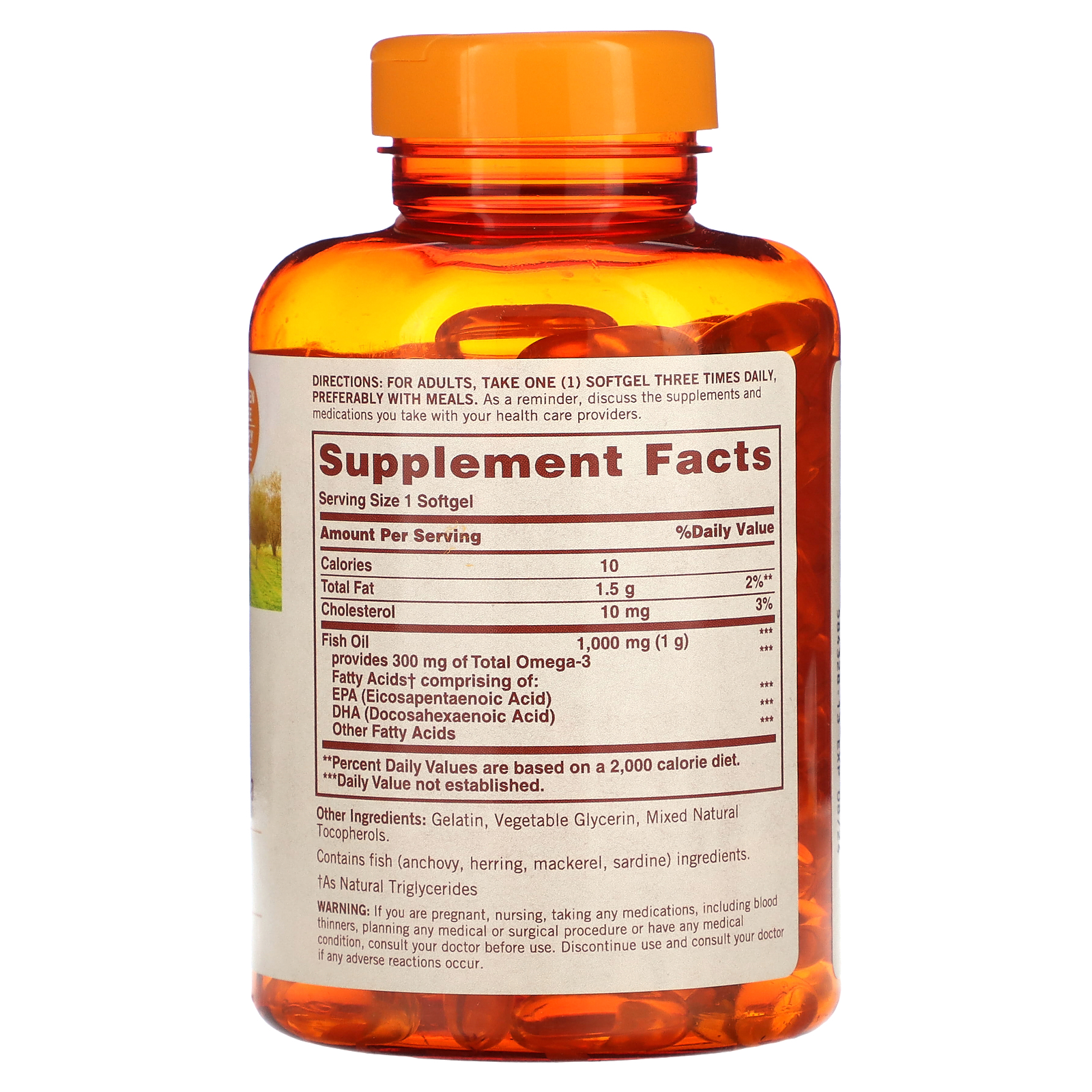 Sundown Naturals Fish Oil 1 000 Mg 200 Softgels