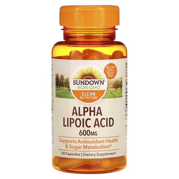 Sundown Naturals Alpha Lipoic Acid 600 Mg 60 Capsules