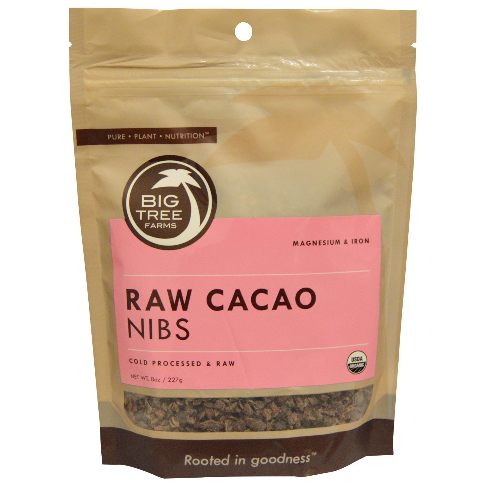 big tree farms, raw cacao nibs, 8 oz (227 g) (discontinued item)