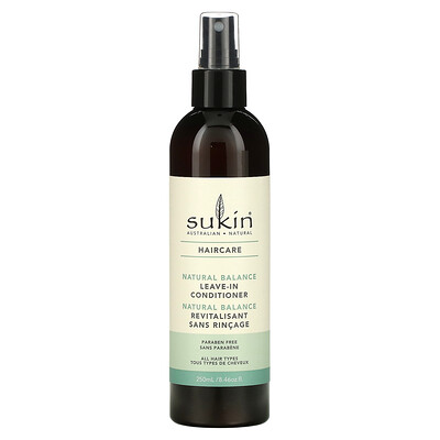 Sukin Haircare, несмываемый кондиционер Natural Balance, для всех типов волос, 250 мл (8,46 жидк. Унции)
Sukin Haircare, несмываемый кондиционер Natural Balance, для всех типов волос, 250 мл (8,46 жидк. Унции)