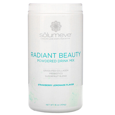 Solumeve Radiant Beauty, сухая смесь для приготовления напитка с экологически чистым коллагеном, пробиотиками и суперфруктами, клубничный лимонад, 454 г (16 унций)
Solumeve Radiant Beauty, сухая смесь для приготовления напитка с экологически чистым коллагеном, пробиотиками и суперфруктами, клубничный лимонад, 454 г (16 унций)