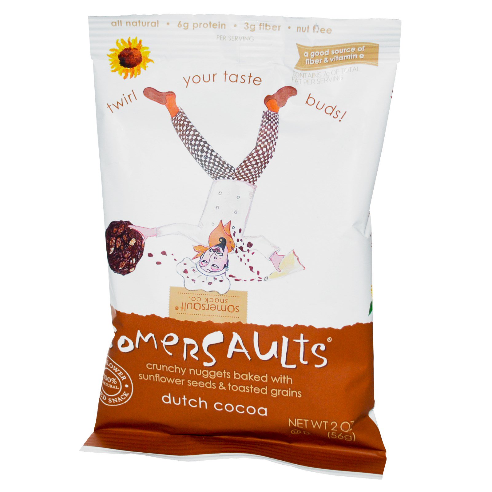 somersaults, sunflower seed snack, dutch cocoa, 8