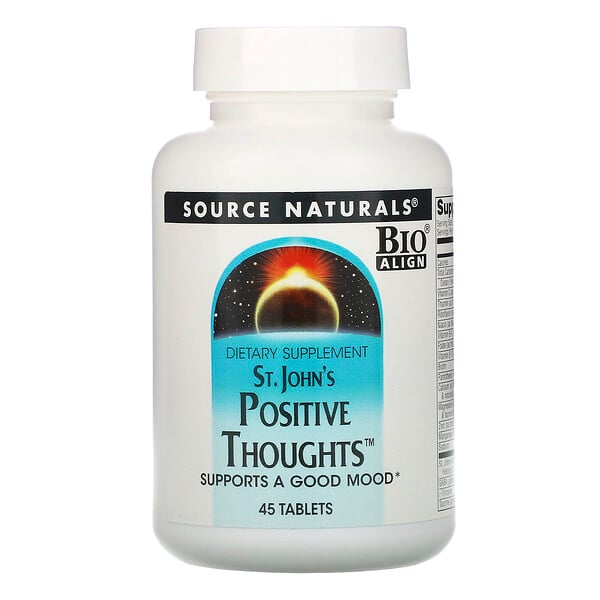 Source Naturals, Зверобой «Положительные мысли», 45 таблеток