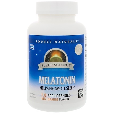 Melatonin, Orange, 1 mg, 300 Lozenges