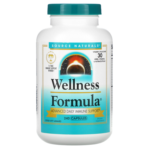 Source Naturals, Wellness Formula, Daily Immune Support, 240 Capsules