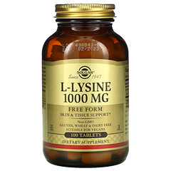 Solgar L Lysine Free Form Mg Tablets