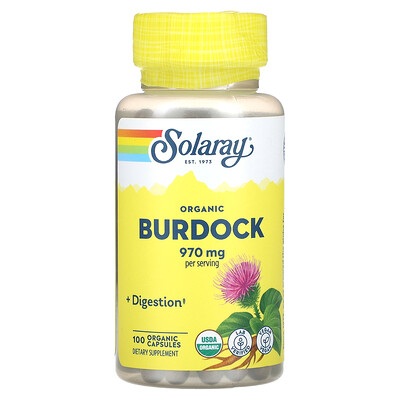 Solaray Organic Burdock 485 mg 100 Organic Capsules