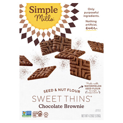 Simple Mills тонкое шоколадное печенье брауни, с мукой из орехов и семян, 120 г (4,25 унции)
Simple Mills тонкое шоколадное печенье брауни, с мукой из орехов и семян, 120 г (4,25 унции)