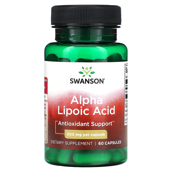 Swanson Ácido alfa lipoico 300 mg 60 cápsulas