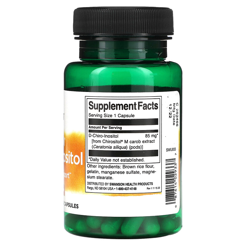 Swanson Chirositol D Chiro Inositol Mg Capsules