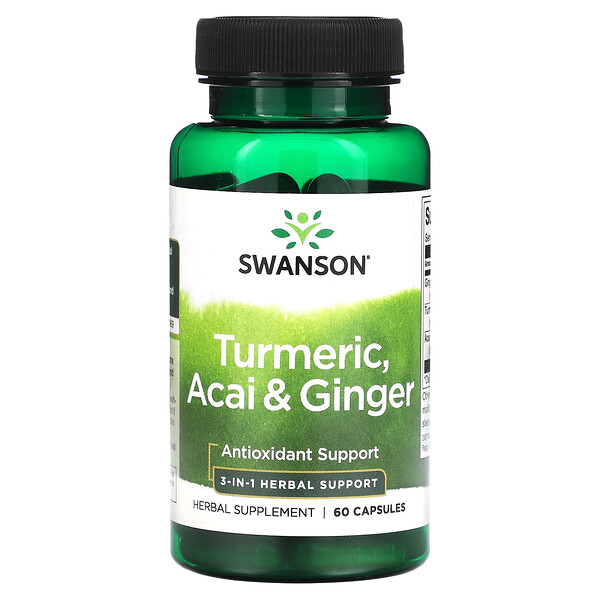 Swanson Turmeric Acai Ginger 60 Capsules