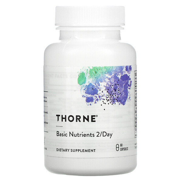 Thorne Research, Основные питательные вещества 2/Day, 60 капсул