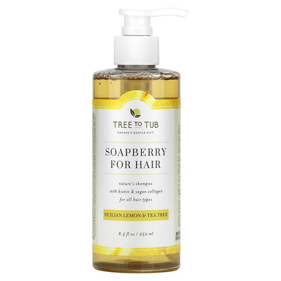 Tree To Tub Soapberry For Hair Shampoo For All Hair Types Sicilian Lemon & Tea Tree 8.5 fl oz (250 ml)
Tree To Tub Soapberry For Hair Shampoo For All Hair Types Sicilian Lemon & Tea Tree 8.5 fl oz (250 ml)