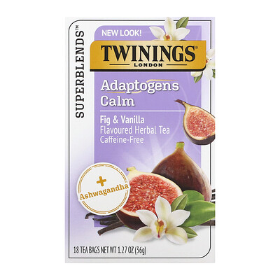 Twinings Calm адаптогены травяной чай со вкусом инжира и ванили без кофеина 18 чайных пакетиков 36 г (1 27 унции)
Twinings Calm адаптогены травяной чай со вкусом инжира и ванили без кофеина 18 чайных пакетиков 36 г (1 27 унции)