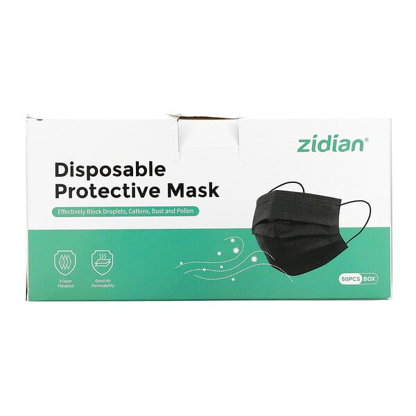 Zidian, Disposable Protective Mask, 50 Pack