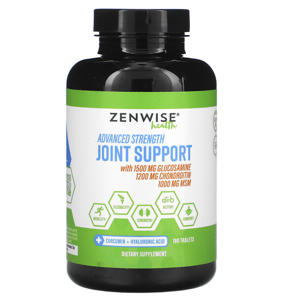 Zenwise Health, Дополнительная сила для укрепления суставов, 180 таблеток