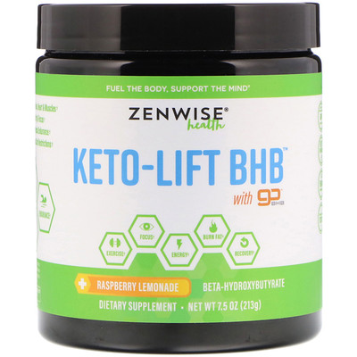 Zenwise Health Keto-Lift BHB, бета-гидроксибутират, малиновый лимонад, 213 г (7,5 унции)
Zenwise Health Keto-Lift BHB, бета-гидроксибутират, малиновый лимонад, 213 г (7,5 унции)