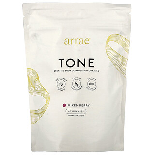 Arrae, Tone, Creatine Body Composition Gummies, Mixed Berry, 60 Gummies
