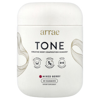 Arrae, Tone, Creatine Body Composition Gummies, Mixed Berry, 60 Gummies