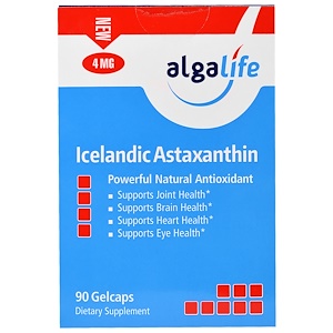 Купить Algalife, Icelandic Astaxanthin, 4mg, 90 Gelcaps  на IHerb