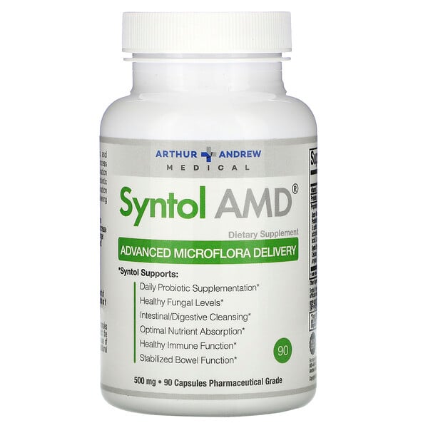 Syntol AMD, Advanced Microflora Delivery, средство для здоровой микрофлоры, 500 мг, 90 капсул