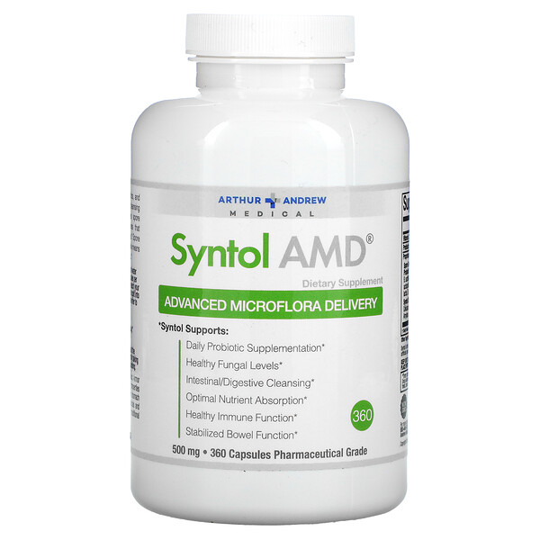 Arthur Andrew Medical, Syntol AMD, Mikroflora-Aufbau, 500 mg, 360 Kapseln