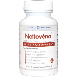 Arthur Andrew Medical, 나토베나, 순수 나토기나아제, 200 mg, 30 캡슐