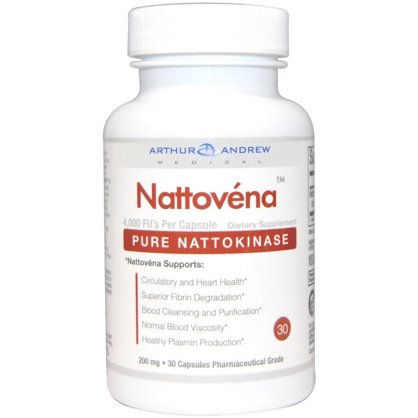Arthur Andrew Medical, Nattovena, Reines Nattokinase, 200 mg, 30 Kapseln