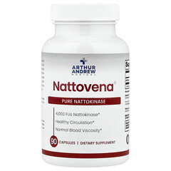 Nattovena, чиста наттокіназа, 200 мг, 90 капсул