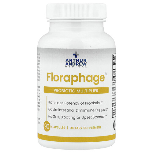 Arthur Andrew Medical Floraphage®, Probiotic Multiplier, 1,000,000 PFUs, 90 Capsules