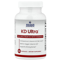 KD Ultra®, вітамін K2 повного спектра з веганський вітамін D3, 90 капсул