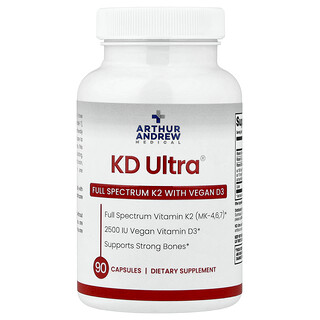 Arthur Andrew Medical, KD Ultra®，多面 K2 + Vegan D3，90 粒膠囊