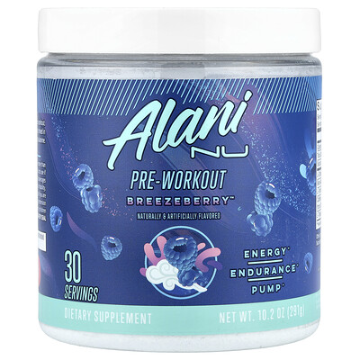 Product Image for Alani Nu, Pre-Workout, BreezeBerry , 10.2 oz (291 g)