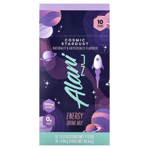 Alani Nu Energy Drink Mix Sticks, Cosmic Stardust, 10 Sticks, 0.17 oz (4.88 g) Each