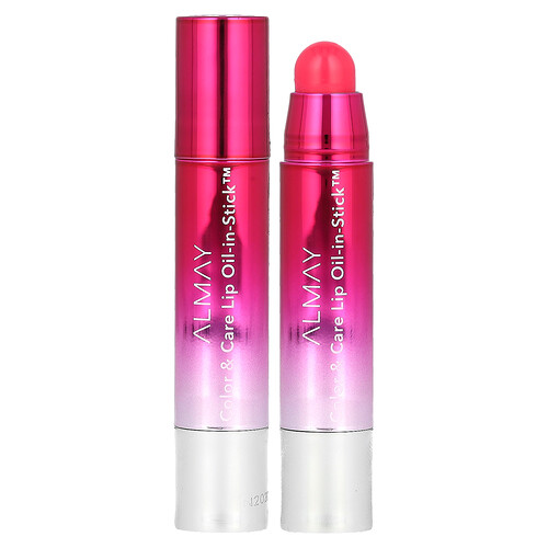 Almay, Color & Care Lip Oil-in-Stick, Lippenöl im Lippenstift, 130 Raspberry Rush, 2,5 g (0,09 oz.)