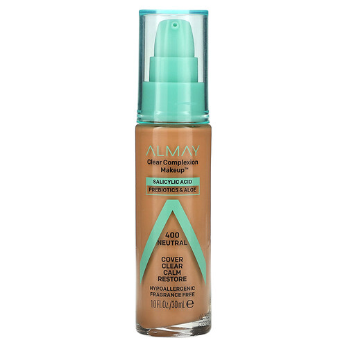 Almay, Clear Complexion Make-up, Make-up für den Teint, 400 Neutral, 30 ml (1 fl. oz.)