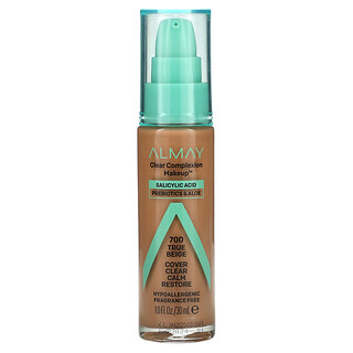 Almay, Clear Complexion Makeup, 700 True Beige, 1 fl oz (30 ml)