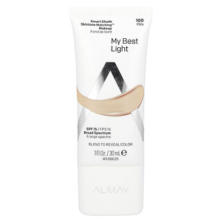 Almay, Smart Shade, Skin Tone Matching Makeup, SPF 15, 100 My Best Light, 1 fl oz (30 ml)