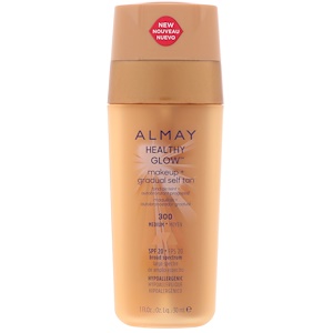 Отзывы о Almay, Healthy Glow Makeup + Gradual Self Tan, 300, Medium, SPF 20, 1 fl oz (30 ml)