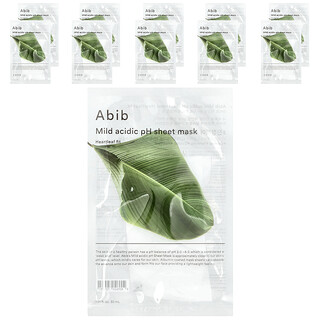 Abib, Mască de frumusețe cu pH ușor acid, 10 folii, 30 ml fiecare